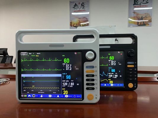 ECG SPO2 NIBP มอนิเตอร์ผู้ป่วยพกพาสําหรับอาการสําคัญในโรงพยาบาล