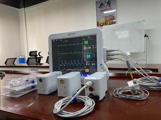 การติดตามหัวใจ อุปกรณ์การติดตามทางการแพทย์แบบโมดูเลอร์ ด้วย EKG SPO2 2Temp