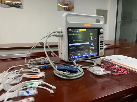 12.1 นิ้ว โมดูเลอเรต นิวอัตเนต ปาเซนต์ มอนิเตอร์ ด้วย 3 สาย ECG NIBP SPO2 มาตรฐาน