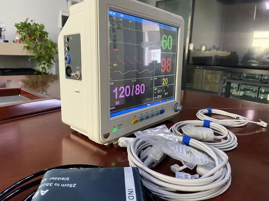 เครื่องตรวจสอบสัญลักษณ์สําคัญของผู้ป่วยโรงพยาบาลที่เบาด้วย ECG SPO2 NIBP Temp Measurement