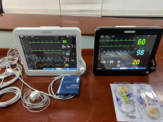 อุปกรณ์ติดตามร่างกายหัวใจ ICU ด้วยจอสัมผัสขนาด 15 นิ้ว