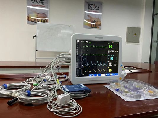 เครื่องตรวจสอบผู้ป่วยฉุกเฉินในโรงพยาบาล พร้อม ECG NIBP SPO2