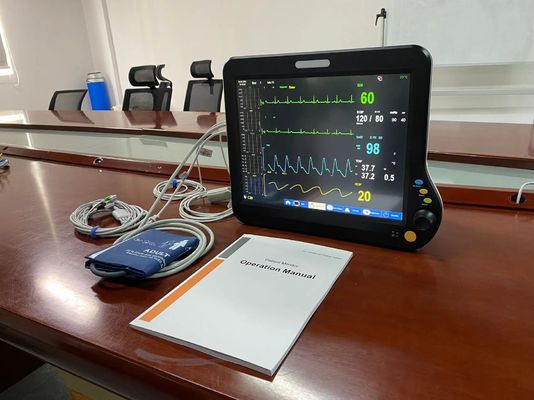 โมดูเลอร์ ICU ติดตามอัตราการเต้นของหัวใจ ติดตามผู้ป่วย Multiparameter 15 นิ้ว