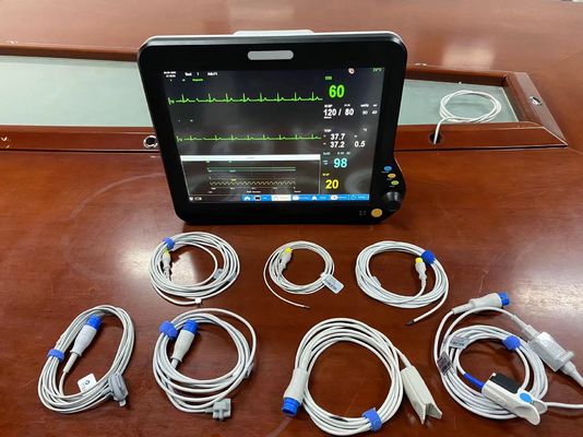 โมเนอร์ผู้ป่วยแบบวัดหลายปารามิเตอร์แบบวินิจฉัย ด้วยจอ LCD TFT ขนาด 15 นิ้ว OEM