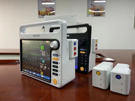 เครื่องติดตามหัวใจหลายภาษา พร้อม ECG NIBP SPO2 2Temp PR HR