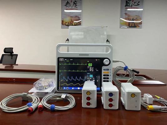 อุปกรณ์ติดตามผู้ป่วยในโรงพยาบาลแบบโมดูล มีหลายภาษาด้วย ECG NIBP SPO2