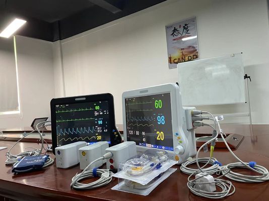 ICU หัวใจ โมดูเลอเรอร์ผู้ป่วย มอนิเตอร์ผู้ป่วยพกพาหลายพารามิเตอร์ หลายภาษา