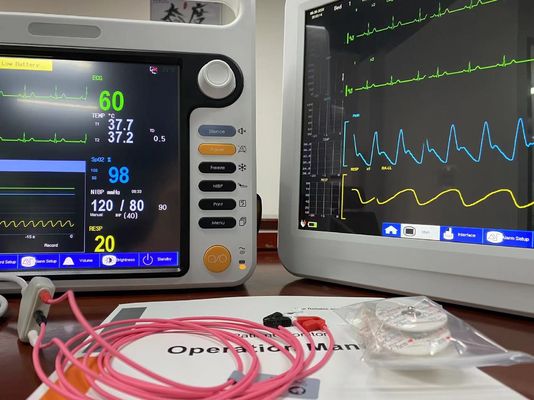 ICU หัวใจผู้ป่วยทารกที่เกิดใหม่ มอนิเตอร์ 3 สาย ECG NIBP SPO2