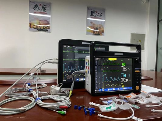 เครื่องตรวจจับปริมาตรหลายภาษาสําหรับสัตวแพทย์ พร้อม ECG NIBP SPO2 2Temp