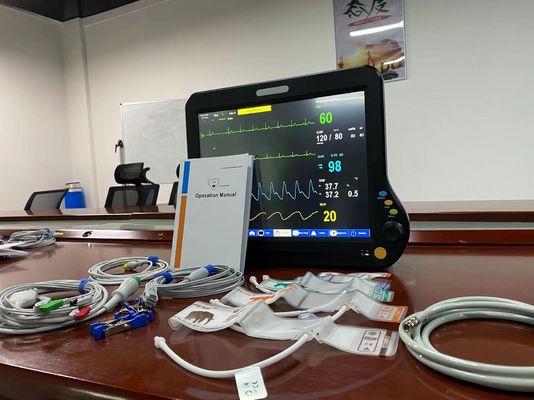 เครื่องตรวจจับพารามิเตอร์หลายภาษาสําหรับสัตวแพทย์ 15 นิ้ว พร้อม EtCO2 CMS Touch