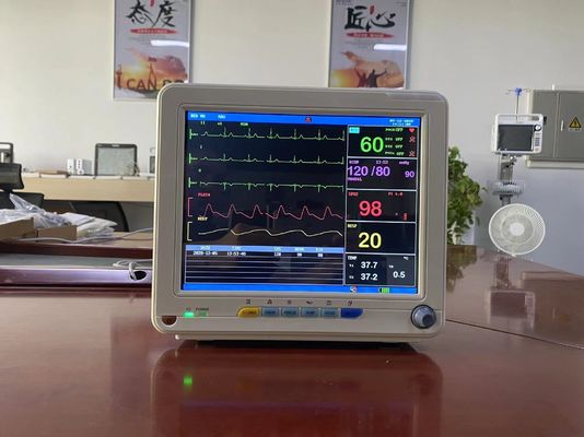 TFT LCD Medical Electronic Vital Signs Monitor พร้อม ECG SPO2 NIBP และการวัดอุณหภูมิ