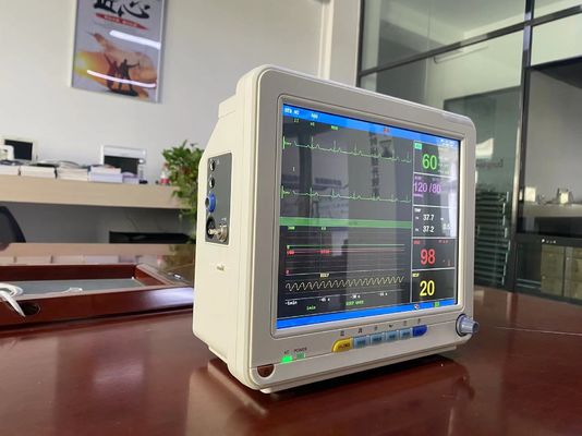 เครื่องตรวจสอบสัญลักษณ์สําคัญของผู้ป่วยโรงพยาบาลที่เบาด้วย ECG SPO2 NIBP Temp Measurement