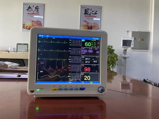 12.1 นิ้ว TFT LCD Multiparameter Portable Patient Monitor กับ EtCO2 ECG SPO2 NIBP