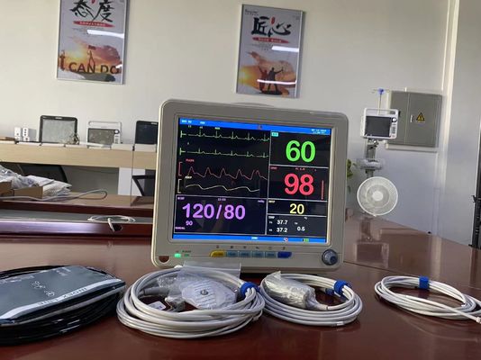 อุปกรณ์ติดตามทางการแพทย์พกพา พร้อม 12.1 นิ้ว TFT LCD Screen ภาพตรวจสอบสัญญาณสําคัญ