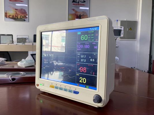มอนิเตอร์ผู้ป่วยหลายปารามิเตอร์พกพาที่มี ECG SPO2 NIBP และการวัดความร้อน