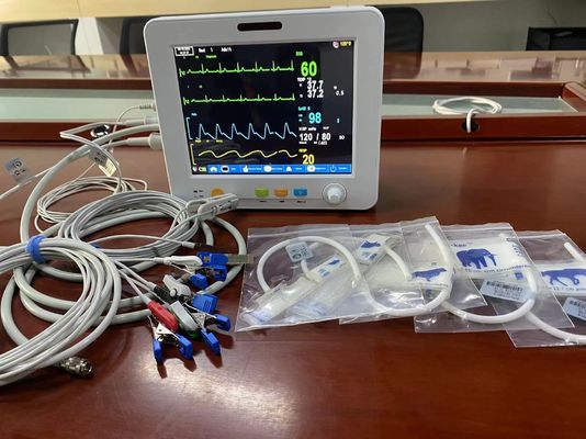 เครื่องตรวจจับสัญลักษณ์สําคัญทางสัตวแพทย์แบบพกพา พร้อม EtCO2 ECG SPO2 NIBP และวัดอุณหภูมิ