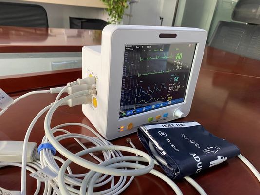 8.4 นิ้ว TFT LCD Screen โมเนอร์ผู้ป่วยพกพา สําหรับ SPO2 NIBP Temp ECG EtCO2